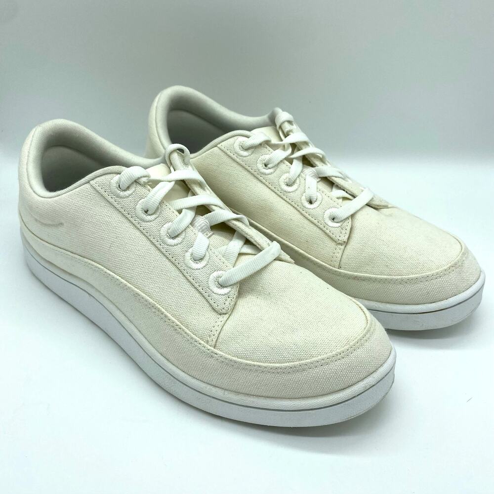 Allbirds Canvas Pacers Sneakers in Natural White Blizzard Sole Women's size 10